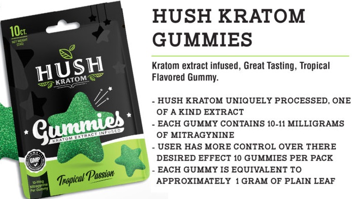 HUSH Kratom - gummies (10/pack)