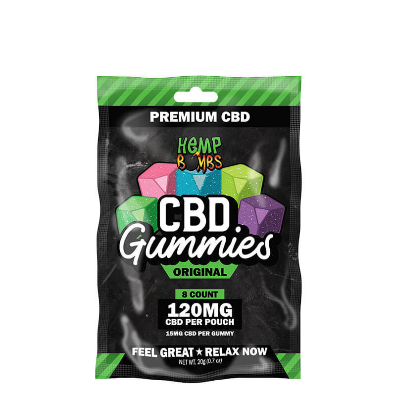 Hemp Bombs - CBD gummies 8 cnt/ 15mg each [120mg]