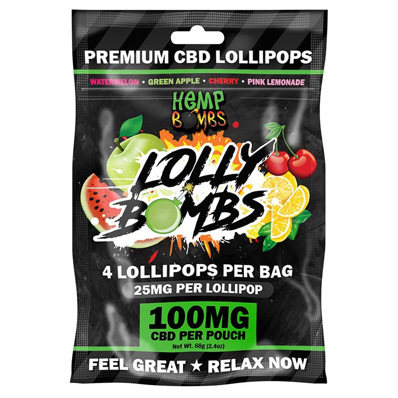 Hemp Bombs - Lolly Bombs 4 cnt/ 25mg each [100mg]